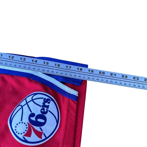 Nike Engineered NBA Philadelphia 76ers Basketball Shorts Mens Medium 34 Red Blue - Picture 10 of 11